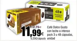 FROIZ Café Dolce Gusto con leche o intenso pack 3 u 48 cápsulas oferta