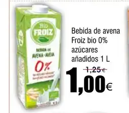 FROIZ Bebida de avena Froiz bio 0% oferta