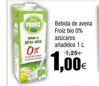 FROIZ Bebida de avena Froiz bio 0% oferta