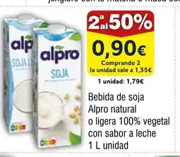 FROIZ Bebida de soja Alpro natural oferta