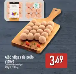 ALDI Albóndigas de pollo y pavo oferta