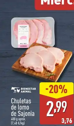 ALDI Chuletas de lomo de Sajonia oferta