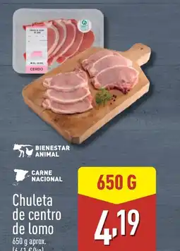 ALDI Chuleta de centro de lomo oferta