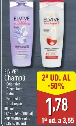 ALDI ELVIVE Champú oferta