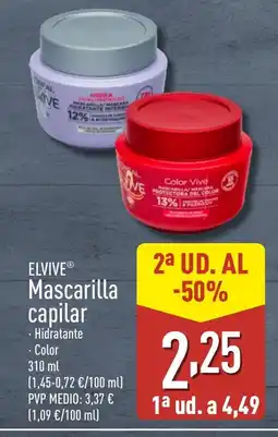 ALDI ELVIVE®Mascarilla capilar oferta