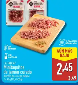 ALDI LA TABLA Minitaquitos de jamón curado oferta