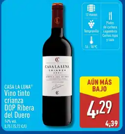 ALDI CASA LA LUNA Vino tinto crianza DOP Ribera del Duero oferta