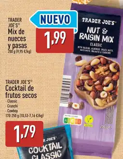 ALDI TRADER JOE'S Mix de nueces y pasas oferta