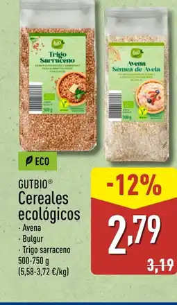 ALDI GUTBIO Cereales ecológicos oferta