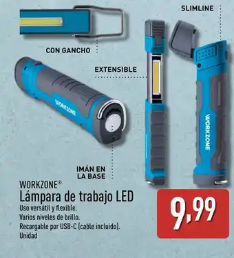 ALDI WORKZONE Lámpara de trabajo LED oferta