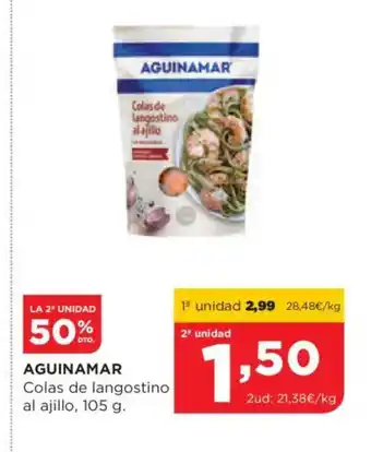 Alimerka AGUINAMAR Colas de langostino al ajillo oferta