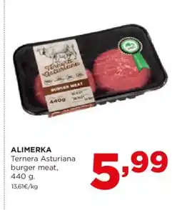 Alimerka ALIMERKA Ternera Asturiana burger meat oferta