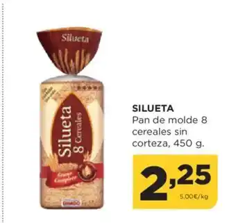 Alimerka SILUETA Pan de molde 8 cereales sin oferta