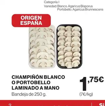 Supercor Champiñón blanco o portobello laminado a mano oferta