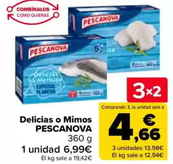 Carrefour PESCANOVA Delicias o Mimos oferta