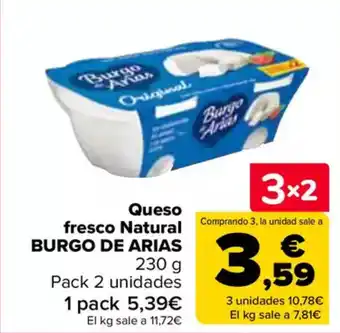 Carrefour BURGO DE ARIAS Queso fresco Natural oferta