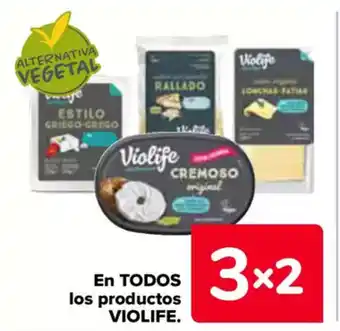 Carrefour VIOLIFE En todos los productos oferta