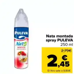 Carrefour PULEVA Nata montada spray oferta