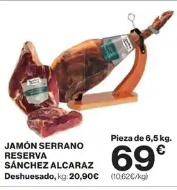 Supercor Jamón serrano reserva sánchez alcaraz oferta