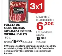 Supercor Paleta de cebo ibérica 50% raza ibérica sierra leales oferta