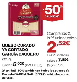 Supercor GARCÍA BAQUERO Queso curado ya cortado oferta