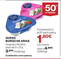 Supercor BURGO DE ARIAS Queso oferta