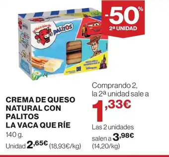 Supercor LA VACA QUE RIE Crema de queso natural con palitos oferta