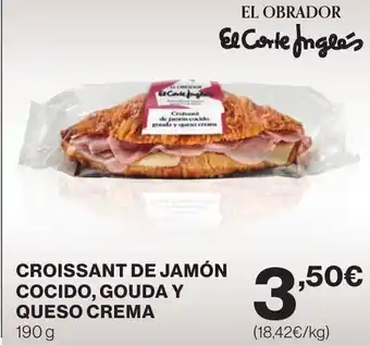 Supercor Croissant de jamón cocido, gouda y queso crema oferta