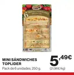 Supercor Mini sandwiches toplider oferta