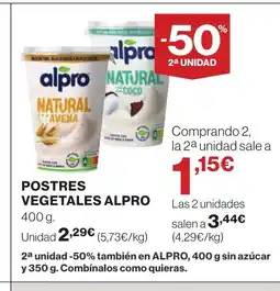 Supercor ALPRO Postres vegetales oferta