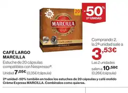 Supercor MARCILLA Cafe largo oferta