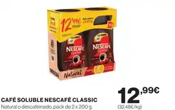 Supercor Café soluble nescafé classic oferta