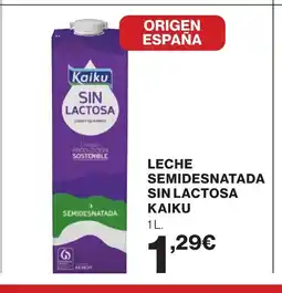 Supercor KAIKU Leche semidesnatada semidesnatada sin lactosa oferta