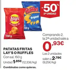 Supercor Patatas fritas lay's o ruffles oferta