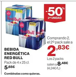 Supercor RED BULL Bebida energética oferta