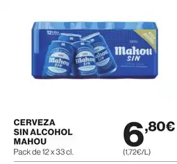 Supercor Cerveza sin alcohol mahou oferta