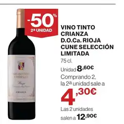 Supercor Vino tinto crianza d.o.ca. rioja cune selección limitada oferta