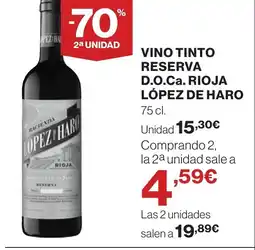 Supercor LÓPEZ DE HARO Vino tinto reserva d.o.ca. rioja oferta