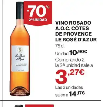 Supercor Vino rosado a.o.c. côtes de provence le rosé d'azur oferta