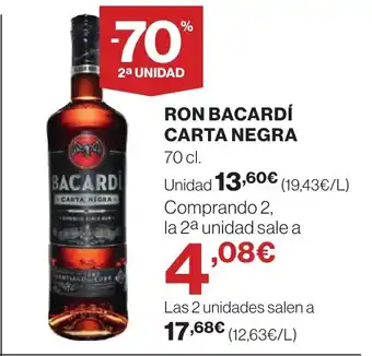 Supercor Ron bacardí carta negra oferta