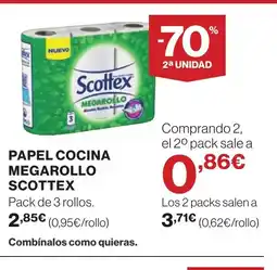 Supercor SCOTTEX Papel cocina megarollo oferta