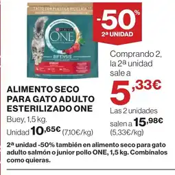 Supercor ONE Alimento seco para gato adulto esterilizado oferta