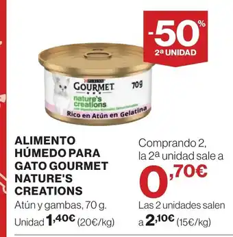 Supercor Alimento húmedo para gato gourmet nature's creations oferta