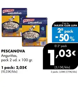 Supermercados Lupa PESCANOVA Anguriñas oferta