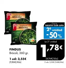 Supermercados Lupa FINDUS Brócoli oferta