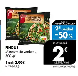 Supermercados Lupa FINDUS Menestra de verduras oferta