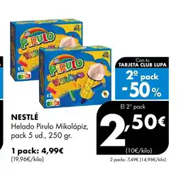 Supermercados Lupa NESTLÉ Helado Pirulo Mikolápiz oferta