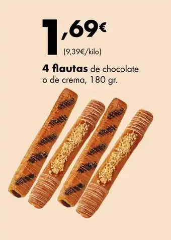 Supermercados Lupa 4 flautas de chocolate o de crema oferta