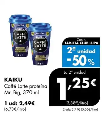 Supermercados Lupa KAIKU Caffé Latte proteína oferta