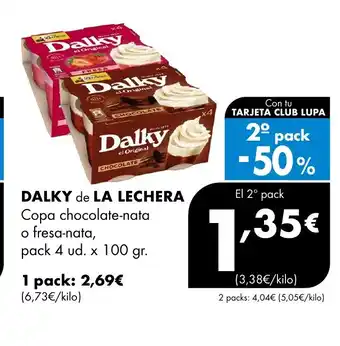 Supermercados Lupa DALKY de LA LECHERA Copa chocolate-nata oferta